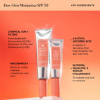 Naturium Dew-Glow Moisturizer SPF 50 PA++++ Jumbo, Daily Moisturizing Sunscreen & Face Primer, Skin Protector with Dewy Finish, 3.4 oz