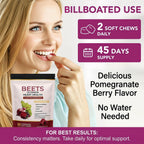 EOQIFJM Beet Chews 4-in-1, 60 Count