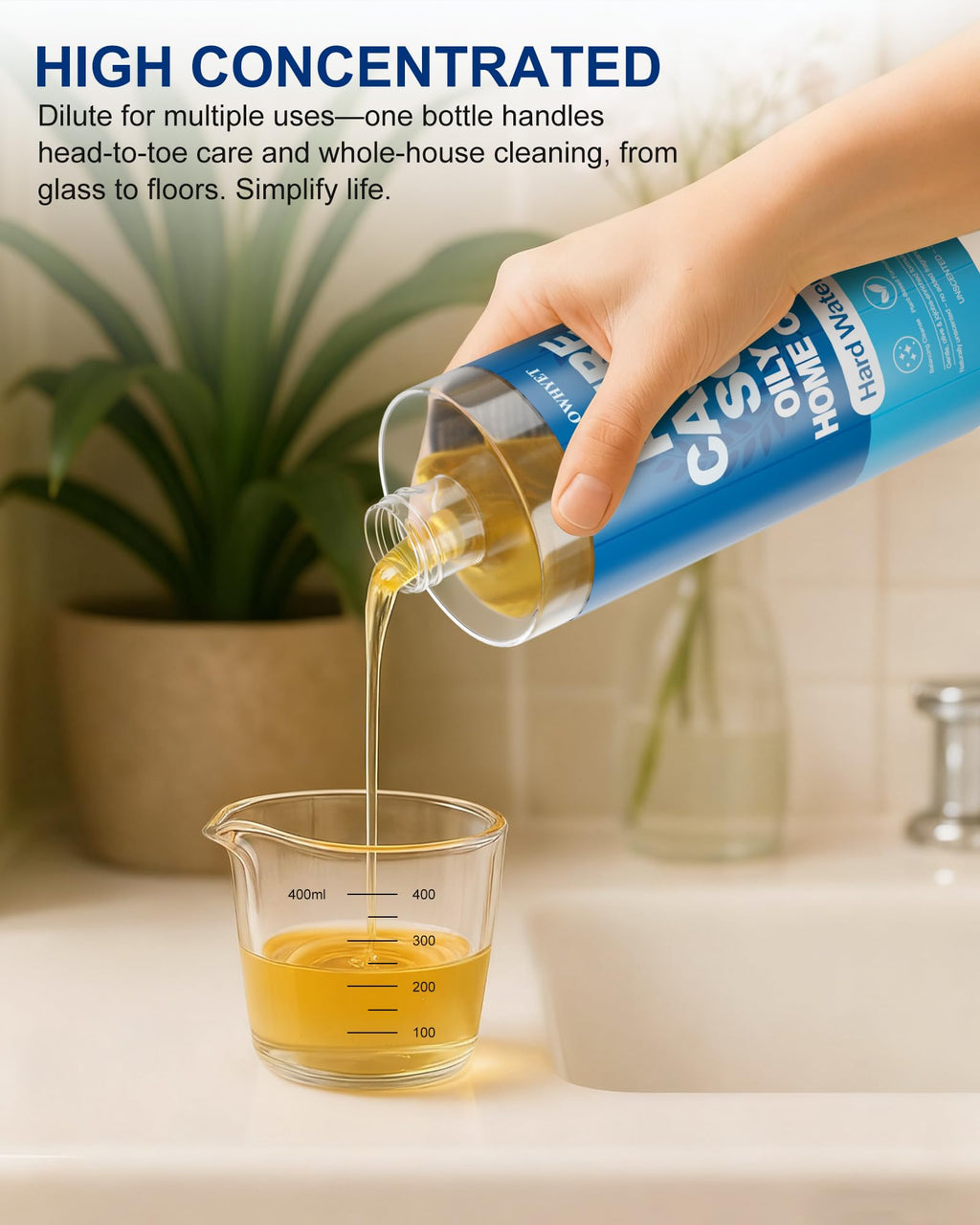 FLOWHYET Pure Castile Soap Liquid Unscented 33.8 fl oz, EWG Verified Organic Body Wash，Bath Soap Castile Liquid, Hard Water Friendly for Sensitive & Oily Skin for Body，Face, Hand, Home Cleaner 1L