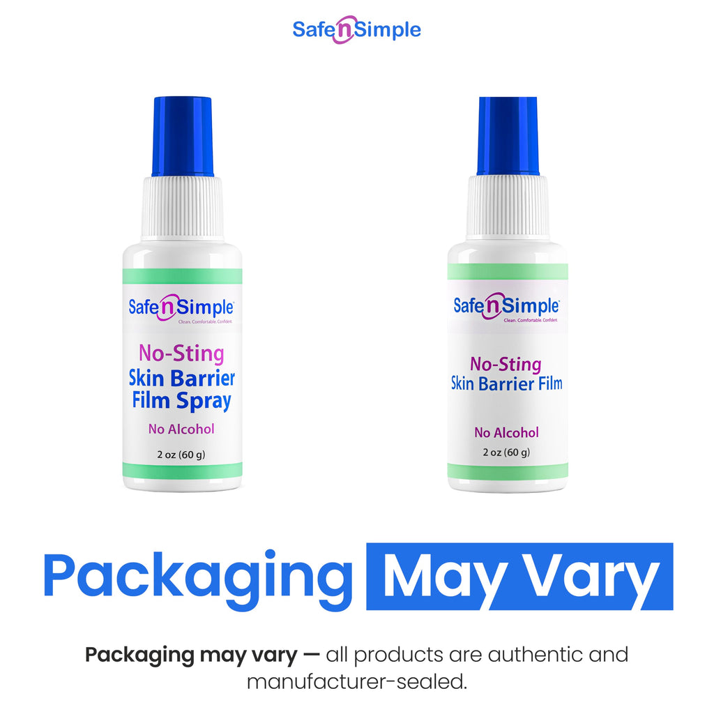 Safe n' Simple Skin Barrier Spray No-Sting - 2oz Bottle - Alcohol-Free Skin Prep Spray, Odor-Free Barrier Film for Ostomy Care, Stoma Skin Protection, Adhesive Prep for Medical Tapes and Dressings