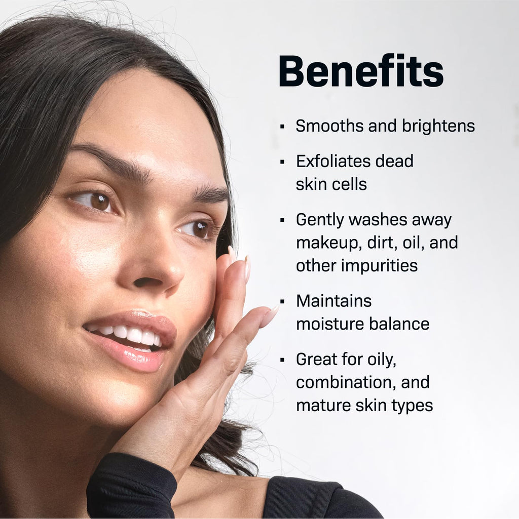 Revision Skincare Brightening Facial Wash, Exfoliating Face Cleanser with Vitamin C and Vitamin E, 6.7 fl oz