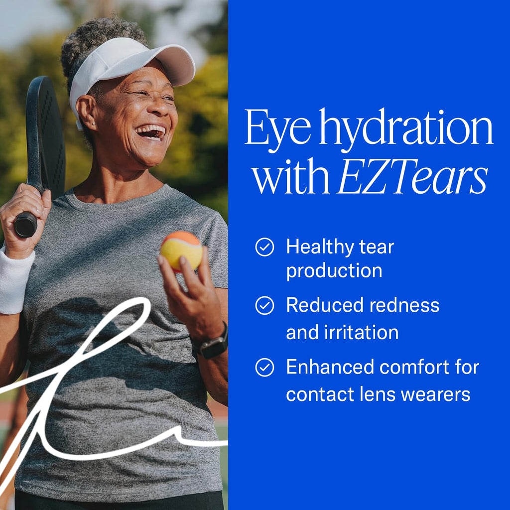 EyePromise EZ Tears Eye Vitamin - 60 Softgels, 30-Day Supply - Eye Supplement with Omega 3s, Primrose Oil & Turmeric Root Extract - Targets Eye Irritation, Dryness, Itchiness & Redness