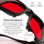 TrueDark by Dave Asprey | Twilights Classic | Blue Light Glasses for Women & Men, Red Lenses Block 99% Blue, Green & Violet Light for Night Use