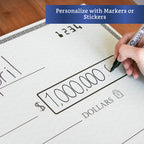 Giant Check (23.5 x 12.5 inches - Medium Size) - Big Checks for Presentations, Awards, Donations, Ceremonies and Events