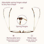 Gaoye Blue Light Blocking Glasses - Trending Round TR90 Frames, Metal Arms, UV400 Protection - Matching Soft Case