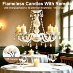 Rechargeable Flameless Tea Light Candles with Timer Remote, 1.5"x2.2" Electric Fake Flickering Votive Candles for Anniversary Wedding Centerpiece Table Decor Funeral Halloween Christmas (6 Pack)