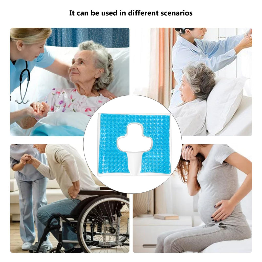 TITA-DONG Breathe Freely Fiber Material Bed Sore Cushions for Butt, Anti Bedsore Cushion, T Shaped Opening Triangular Slope Design Anti Decubitus Cushion for Elderly, Bedridden, Disabled