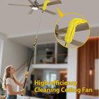 36 Foot High Ceiling Duster Kits with 7-30ft Heavy Duty Extension Pole, High Reach Duster for Cleaning,Microfiber Feather Duster,Cobweb Duster,Ceiling Fan Duster,Window Squeegee & Cleaner