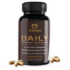 CHOQ Daily with 500mg PrimaVie Shilajit, Safed Musli, Tribulus - Natural Energy, Libido & Muscle Support - Daily Supplement for Men, 60 Vegan Capsules