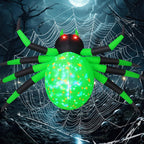 COMIN 9FT Halloween Inflatables Decorations Green Spider Yard LEDs Decor