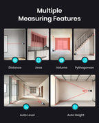 MILESEEY Laser Measurement Tool, 229Ft Laser Measure with Digital Angle Level, Laser Tape Measure with Phone App, Record Data and Make Your own Sketch Support Hand-Drawn Plan/Draw on Picture