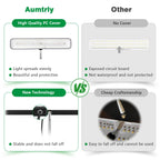 Aumtrly LED Grow Light Black, Full Spectrum Table Plant Light with Base