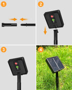 btfarm Solar Rope Lights Outdoor, 120LED 46FT Solar String Lights Outside Waterproof, 8 Lighting Modes Tree Tube Fairy Light Solar Powered for Garden Christmas Yard Party Decorations, Blue