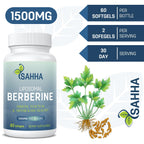 Sahha Liposomal Berberine HCL 1500mg High Bioavailability for Men and Women Overall Health Supplement（2 Pack）