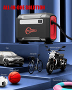 ROCGORLD R8 Tire Inflator Portable Air Compressor, DC 12V Air Compressor Portable with Large Dual Digital Screen, 3X Faster Inflation Air Pump for Car, Bike, Ball, Motor