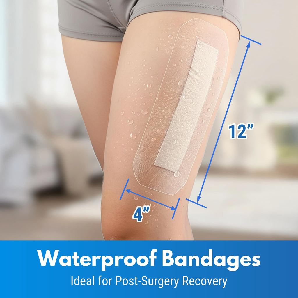 Sliq 7 Pcs Hip Kit for Seniors, Total Recovery Replacement Supplies After Surgery, Hip Replacement Kit After Surgery with Ice Pack, Grabber Tool, Leg Lifter, Sock Aid, Waterproof Bandages