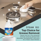 Steam & Go Multi-Purpose Cleaner Spray Refill with Oxy Power for Multi-Surfaces - Removes Stains, Eliminates Odors, & Degreases - Orange Scent, 1 gal