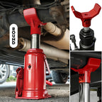 Bottle Jack Adapter for 12t Jack - Safe Steel Lifting Saddle for 3 Inch and 4 Inch Round & Square Axle Tube, Fits 1.65 Inch or Smaller Diameter Accessories (Red)