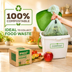 (Include 10 Bonus Bags) ANECO 100% Compostable Waste Bags 2.6 Gallon