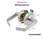 OAKMOORE Commercial Door Handle | Vacant Occupied & Commercial Restroom Lock for Public Bathroom & Industrial Buildings