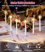 Halloween Decorations - 32pcs Floating Candles with Wand Magic Hanging Candles, Flameless Warm Light Flickering Battery Operated Candles, Floating LED Candle for Halloween Christmas Theme Party
