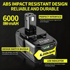 Ultraxxis 2 Packs High Capacity Replacement for Ryobi 18v Battery P108 P104 P105 P102 P103 P122 P109 Li-ION Compatible with Ryobi 18V ONE+ System Cordless Power Tools and Charger