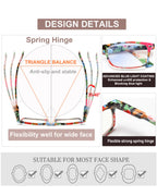 YTDBNS Reading Glasses for Women, Stylish Blue Light Blocking Readers, Ladies Eyeglasses, Fashion Computer Eye Glasses
