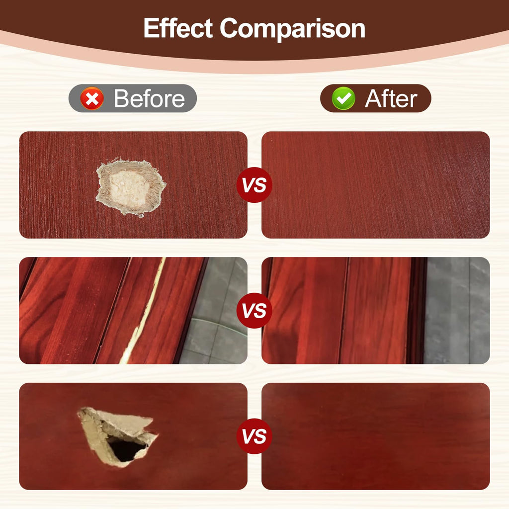 BONCART Mahogany Wood Filler,Paintable, Stainable, Sandable, Wood Putty can Quickly Repair Holes, Cracks, Chips, Damage, and Scorched Areas of Wooden Furniture