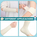 Tondiamo Cotton Tubular Stockinette Gauze Roll Tubular Arm Stocking Elastic Leg Stockinette Tubing Compression Tube Sleeve Bandage for Comfort Wear Sweat Absorbent(4 Inch X 25 Yard)