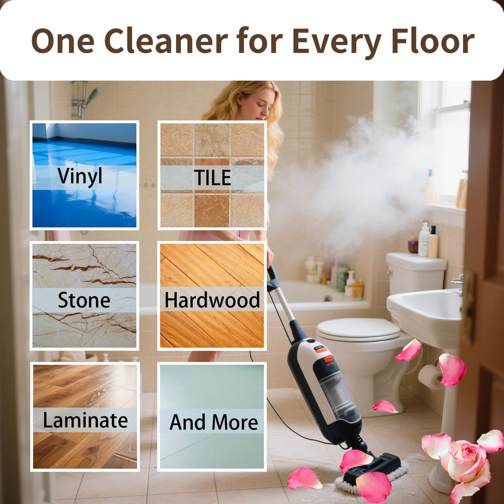 Robot Mop Cleaning Solution Concentrate Compatible with Robot Vacuums, Wet Dry Vacuums for Roborock, Roomba, Tineco, Dreame, Narwal, Shark, Bissell Mops, 33.8 FL.oz, Dilution Ratio 1:200, Rose