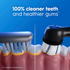 Oral-B Rechargeable Electric Toothbrush, iO3 Limited Deep Clean, 3 Cleaning Modes, Visual Pressure Sensor to Protect Gums, 2 Brush Heads, Travel Case, Black