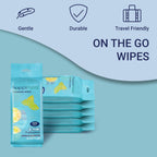 happimess On-the-Go Lemon Multi-Surface Cleaning Wipes, White, Pack of 36