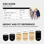 Bedsure Wearable Blanket Sherpa Hoodie Halloween Gifts, Grey, Standard