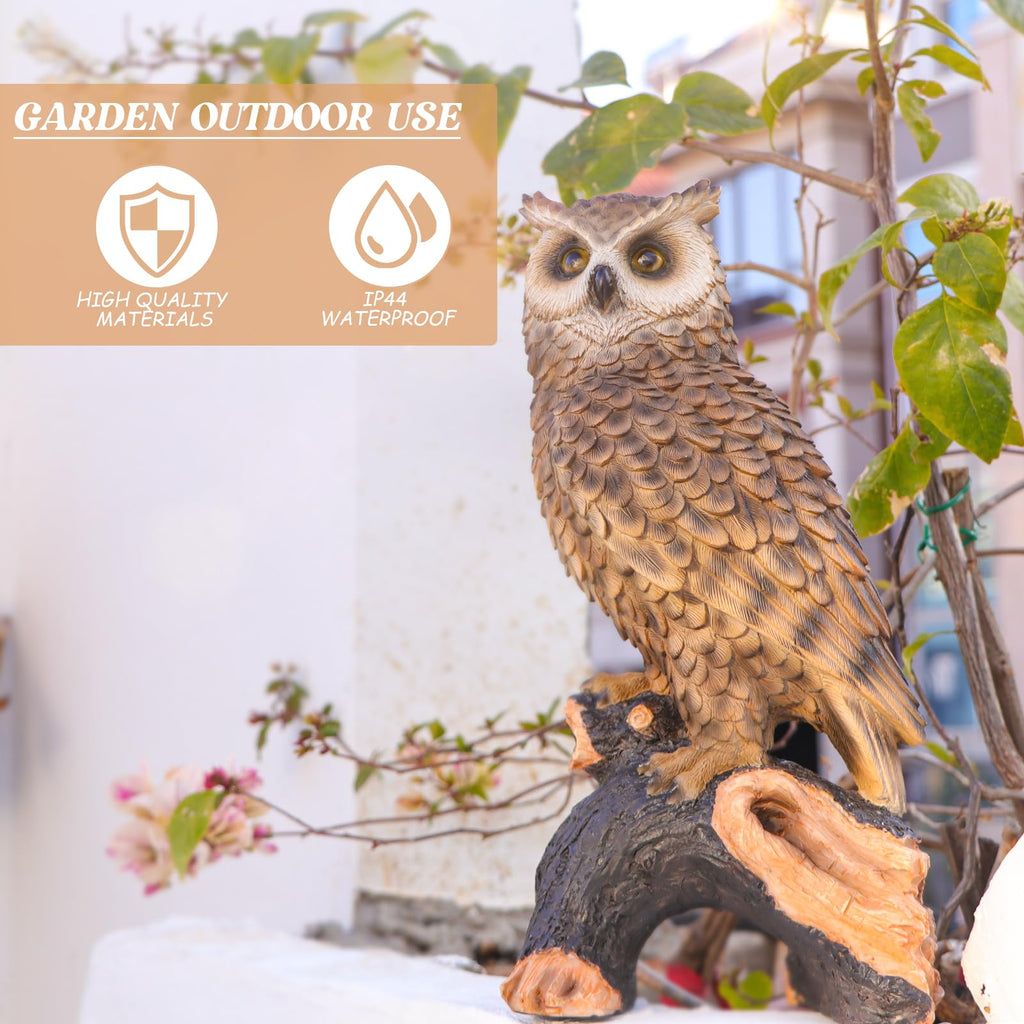 Owl Garden Statue Outdoor, Resin Outdoor Owl Statue, Owl Decoy Yard Decor