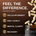Barrett Recovery NMNH NAD+ Support Supplement – Daily Cellular Energy & Vitality Support, Unflavored Capsules, 60 Count