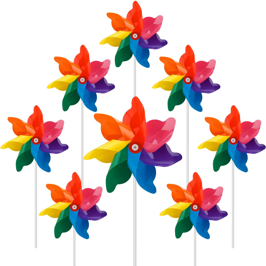 24 Pack Mixed Color Pinwheels Toy Wind Spinners for Kids