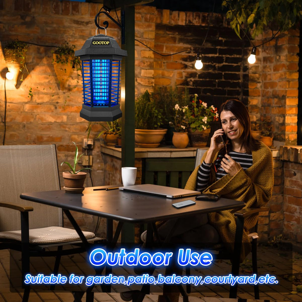 GOOTOP Remote Control Insect Zapper Outdoor Mosquito Zapper Fly Traps Fly Zapper Mosquito Killer 3 Pin Plug 90-130V ABS Plastic External
