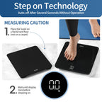 Vitafit Scale for Body Weight, High Accuracy 0.1lb by Our Professional Factory Since 2001, Digital Weight Scale LED and Step On, 3*AAA Batteries Included, 400lb/182kg, Spray Silver Black