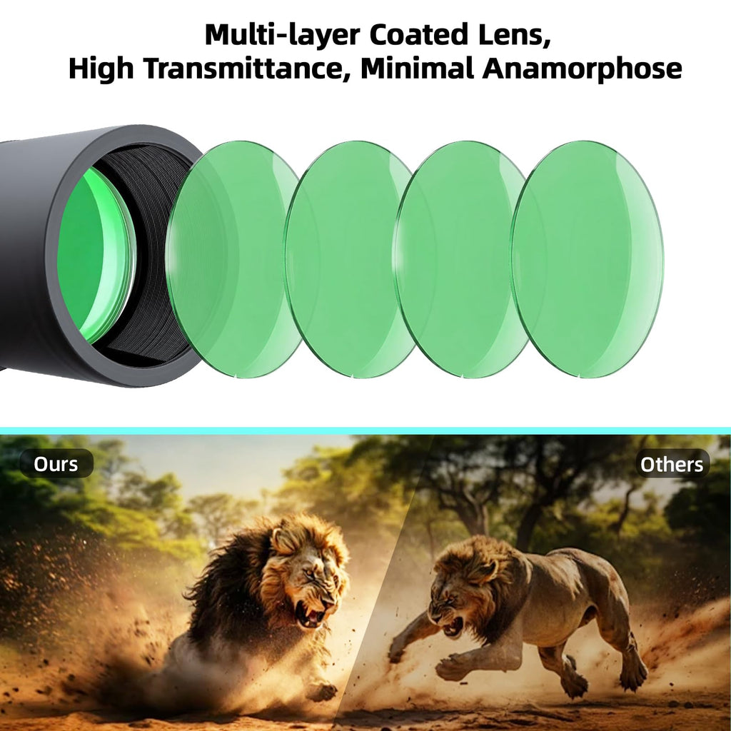 30-260X80 High Power Binoculars for Adults, Outdoor Long Range Binoculars for Birdwatching Hunting Stargazing Travel with Tripod Adapter and Carrying Case (Black, 30-260X80)
