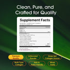 NatureBell Multi Collagen Protein Powder - 600g - Hydrolyzed Collagen Peptides - for Skin, Hair, Nail, Joint & Bone Health Support* - Grass-Fed & Keto-Friendly - Unflavored
