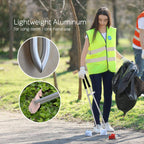 EJG 36 Inch /92cm Litter Picker Grabber, Long Rubbish Picker Grabber, Lightweight Aluminium & Rustproof, Reacher Assist Tool for Elderly, Grabber Reacher Tool (Black)