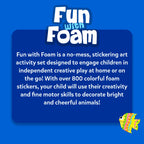 Skillmatics Foam Sticker Art Activity - Under The Ocean, Mess-Free Fun for Kids, 800+ 3D Foam Stickers, DIY Felt Craft Kits, Gifts for Girls & Boys Ages 3, 4, 5, 6, 7