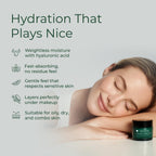 Tree To Tub Hydrating Face Moisturizer for Dry & Sensitive Skin - Water Based Hyaluronic Acid Facial Moisturizer, Moisturizing Face Cream for Women & Men w/Organic Aloe, Green Tea, Natural Ginseng
