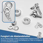 1/4 Inch 304 Stainless Steel Flat Washers 100PCS 5/8" OD SAE Metric