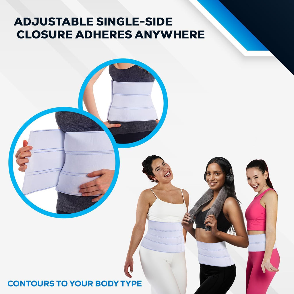 NYOrtho Post Surgery Abdominal Binder (Fits 45¨ - 60¨) - 6" Height, 2 Panel Waist Support Belt for Men & Women - Postpartum Belly Band - Tummy Tuck Compression Garment - MADE IN USA