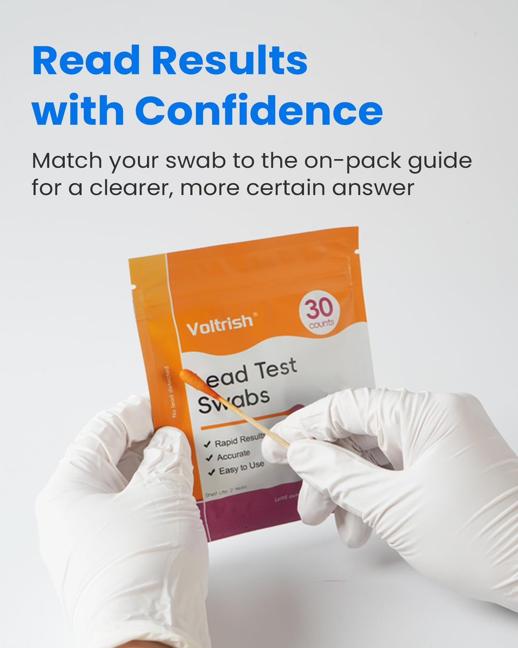 Voltrish 30-Count Lead Paint Test Kit, Lead Test Swabs for Paint & Toys