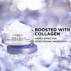 L'Oreal Paris Collagen Moisture Filler Face Cream, Anti-Aging Face Moisturizer, Non-Greasy Fragrance Free Skin Care Formula For Up to 48HR Hydration, 3.4 Oz