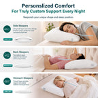 Nuzzle Pillow Standard Adjustable Neck Pillow,Soft Luxury Hotel Feel