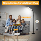 marctronic Floor Lamp 2 Pack, 18W 1800LM Bright LED Floor Lamp with 2 Remotes & Works with Smart Plug, Dimmable Timing Eye Caring Standing Reading Floor Lamps for Living Room Bedroom Office