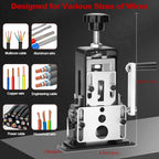 Manual Wire Stripping Machine Gauge Wire 0.06-1'', Scrapping Copper Wire Stripper with Replacement Blades, Drill Powered Hand Crank Wire Stripper Tool for Scrap Copper Recycling